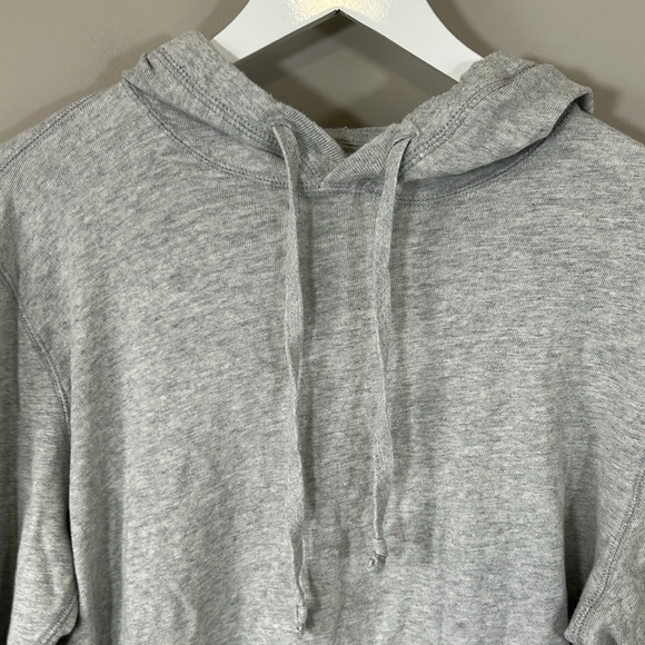 FAHERTY Sunwashed Slub Hoodie Shirt Light Grey Heather Mens Knit Top Sz L - Picture 4 of 15